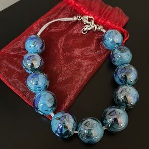 Bought in London! Unique Glass Ball Necklace!